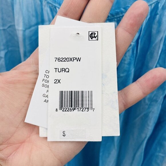 Raviya Womens Plus Size 2X Pigment-Wash Off-The-Shoulder Dress Swim Cover-Up $58 - Picture 5 of 7